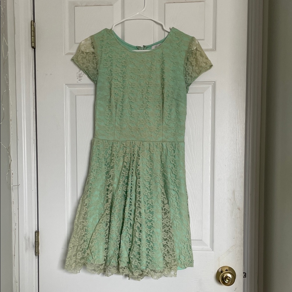 dELiA*s Mint Green Lace Formal Dress